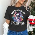 Watercolor Floral Boston Terrier Mama Dog Lover Mother's Day For Men Women Girls Kids Women's T-Shirt, gift for family, gift for coworker