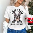 Bostie Mama Dog Dad Boston Terrier For Men Women Women's T-Shirt, Boston Terrier Dad Shirts, gift for family, gift for coworker