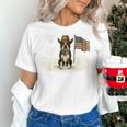 Boston Terrier 4th Of July US American Flag Dog Patriotic Women's T-Shirt, Patriotic Boston Terrier Shirts, American Boston Terrier Shirts, Boston Terrier 4th Of July Shirts, gift for family, gift for coworker