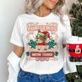 Boston Terrier My Christmas Spirit Dog Santa Claus X-Mas Women's T-Shirt, Boston Terrier Christmas Shirts, gift for family, gift for coworker