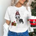 Boston Terrier Christmas T Shirt-Life Is Merrier Premium Tri-Blend Women's T-Shirt, Boston Terrier Christmas Shirts, gift for family, gift for coworker