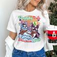 Boston Terrier Dog Christmas Snowman Winter Snow Women's T-Shirt, Boston Terrier Christmas Shirts, gift for family, gift for coworker
