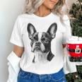 Boston Terrier Dog Motif Pet Illustration Boston Terrier For Men Women Kids Women's T-Shirt, gift for family, gift for coworker