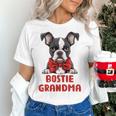 Boston Terrier Grandma Dog Lovers Puppy Bostie Owner Women's T-Shirt, gift for family, gift for coworker