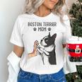 Boston Terrier Mom Dogs Mum Woman Women's T-Shirt, Boston Terrier Mom Shirts, gift for family, gift for coworker