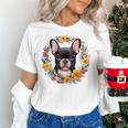 Boston Terrier Mom Floral Bostie Dog Lover Flowers Cute Women's T-Shirt, Boston Terrier Mom Shirts, gift for family, gift for coworker