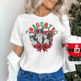 Boston Terrier Santa Claus Elf Reindeer Christmas Dog X-Mas Women's T-Shirt, Boston Terrier Christmas Shirts, gift for family, gift for coworker