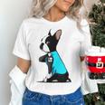 Boston Terrier Tattoos I Love Mom Women's T-Shirt, Boston Terrier Mom Shirts, gift for family, gift for coworker