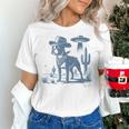 Boston Terrier UFO Cowboy Dog Dog Mom Dog Dad Alien Dog Women's T-Shirt, Boston Terrier Dad Shirts, Boston Terrier Mom Shirts, gift for family, gift for coworker