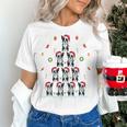 Boston Terrier Xmas Tree Lights For Men Women Boston Terrier Women's T-Shirt, gift for family, gift for coworker
