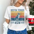 Dog Boston Terrier Mom Vintage Boston Terrier Mom Women's T-Shirt, Boston Terrier Mom Shirts, gift for family, gift for coworker