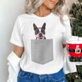 Dog In Your Pocket Boston Terrier For Men Women Girls Kids Women's T-Shirt, gift for family, gift for coworker
