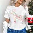 Floral FLower Boston Terrier Mom Grandma Women's T-Shirt, Boston Terrier Mom Shirts, gift for family, gift for coworker