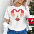 Retro Heart Boston Terrier Dog Vintage Valentine Women's T-Shirt, gift for family, gift for coworker