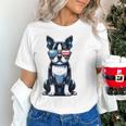 USA Flag Boston Terrier Best Dog Mom Ever 2025 Women's T-Shirt, Boston Terrier Mom Shirts, gift for family, gift for coworker