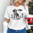 Vintage Boston Terrier UFO Western Wild West Dog Mom Dad Women's T-Shirt, Boston Terrier Dad Shirts, Boston Terrier Mom Shirts, gift for family, gift for coworker