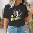 Ballaholic Boston Terrier Dog Chasing Bostie Ball Women's T-Shirt, funny gift
