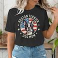 Boston Bull Terrier Women Boston Terrier Dog Mom Women's T-Shirt, Boston Terrier Mom Shirts, funny gift