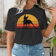 Boston Terrier Bostie Sunset Retro Dog Pet Mom Dad Women's T-Shirt, Boston Terrier Dad Shirts, Boston Terrier Mom Shirts, funny gift