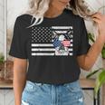 Boston Terrier Dog 4th Of July US American Flag Patriotic Women's T-Shirt, Patriotic Boston Terrier Shirts, American Boston Terrier Shirts, Boston Terrier 4th Of July Shirts, funny gift