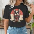 Boston Terrier Dog Japanese Style Samurai Dogs Women's T-Shirt, funny gift