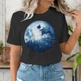 Boston Terrier Dog Moon Dog Mom Dad Women Men Dog Lovers Women's T-Shirt, Boston Terrier Dad Shirts, Boston Terrier Mom Shirts, funny gift