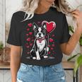 Boston Terrier Dog Valentine's Day Dog Owner Valentine Women's T-Shirt, funny gift
