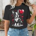 Boston Terrier Dog Valentine's Day Dog Owner Women's T-Shirt, funny gift
