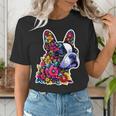 Boston Terrier Floral Vintage Dog Mom Distressed Men Women Kids Women's T-Shirt, Boston Terrier Mom Shirts, funny gift