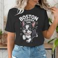 Boston Terrier Girl Cute Cartoon For Dog Owners Pet Terrier Women's T-Shirt, funny gift