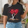 Boston Terrier Lover Heart Shape Boston Terrier Valentine Women's T-Shirt, funny gift