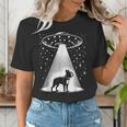 Boston Terrier Mom Dad Dog Alien UFO For Men Women Women's T-Shirt, Boston Terrier Dad Shirts, Boston Terrier Mom Shirts, funny gift