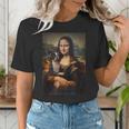 Boston Terrier Mona Lisa Painting Art Dog Mom Dad For Men Women Kids Women's T-Shirt, Boston Terrier Dad Shirts, Boston Terrier Mom Shirts, funny gift