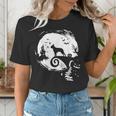 Boston Terrier And Moon Halloween Costume Dog Lover Women's T-Shirt, Boston Terrier Halloween Shirts, funny gift