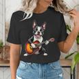 Boston Terrier Playing Guitar Boston Terrier Women's T-Shirt, funny gift