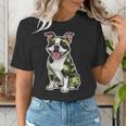 Camo Boston Terrier Pet Owner Camouflage Dog Lover Women's T-Shirt, funny gift