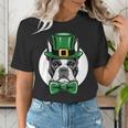 Green Boston Terrier Shamrock St Patricks Day Boston Terrier Women's T-Shirt, funny gift