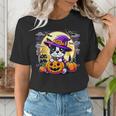 Halloween Boston Terrier Dog Breed With Jack O' Lantern Art Women's T-Shirt, Boston Terrier Halloween Shirts, funny gift