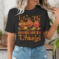 I Love My Kindergarten Turkeys Thanksgiving Teacher Students Women&#x27;s T-Shirt, funny gift