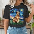 Red Heeler Starry Night Cattle Dog Colorful Art By Aja For Men Women Girls Kids Women's T-Shirt, funny gift