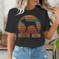 Retro Boston Terrier Mom Dog Mother Pet Bostie Mama Women's T-Shirt, Boston Terrier Mom Shirts, funny gift