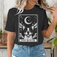 Tarot Card Vintage Crescent Moon Boston Terrier Dog Mom Women's T-Shirt, Boston Terrier Mom Shirts, Boston Terrier Tarot Shirts, funny gift