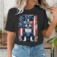 Vintage Boston Terrier Dog American USA US Flag Pets Lovers Tank Top Women's T-Shirt, American Boston Terrier Shirts, funny gift