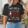 Watch Christmas Movies With My Boston Terrier Bostie Women's T-Shirt, Boston Terrier Christmas Shirts, funny gift