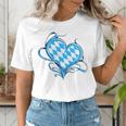 Bavarian Flag As Heart Blue Diamond Bavaria Women's T-Shirt, funny gift