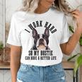Bostie Mama Dog Dad Boston Terrier For Men Women Women's T-Shirt, Boston Terrier Dad Shirts, funny gift