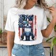 Boston Terrier Dog American USA US Flag Pets Vintage Outfit Women's T-Shirt, American Boston Terrier Shirts, funny gift