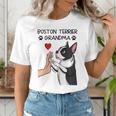 Boston Terrier Grandma Mother's Day Dog Mom Women's T-Shirt, Boston Terrier Mom Shirts, funny gift