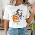 Boston Terrier Pumpkin Jack O Lantern Halloween Women's T-Shirt, Boston Terrier Halloween Shirts, funny gift