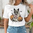 Halloween Boston Terrier Ghost Women's T-Shirt, Boston Terrier Halloween Shirts, Boston Terrier Ghost Shirts, funny gift